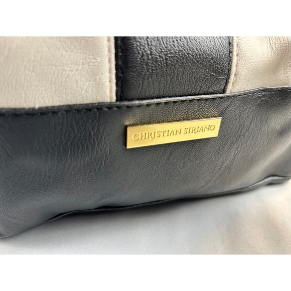 Christian Siriano for Payless Tote Bag Black White Striped Gold Chain New NWT - Picture 2 of 11